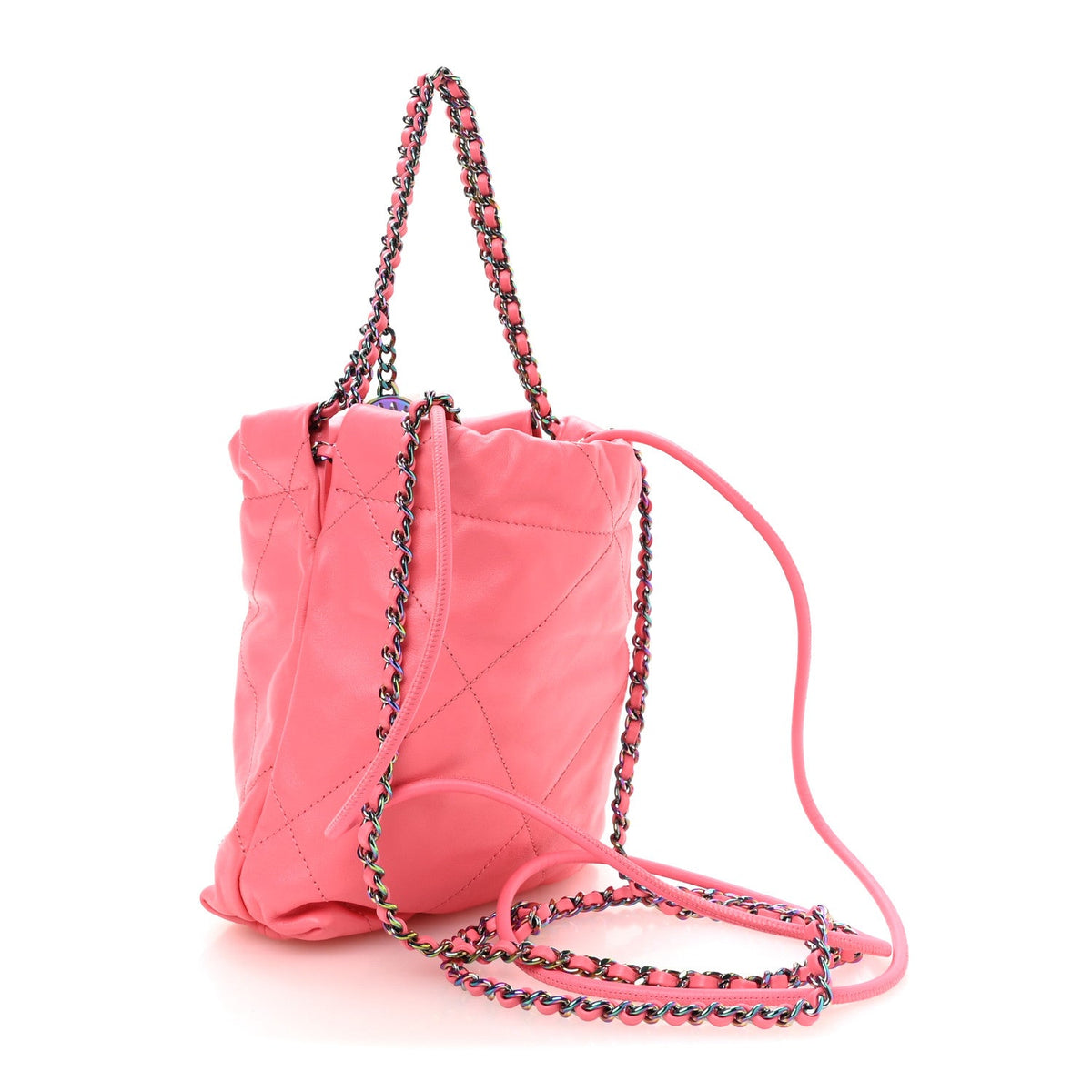 Mini Quilted Calfskin Handbag - Pink