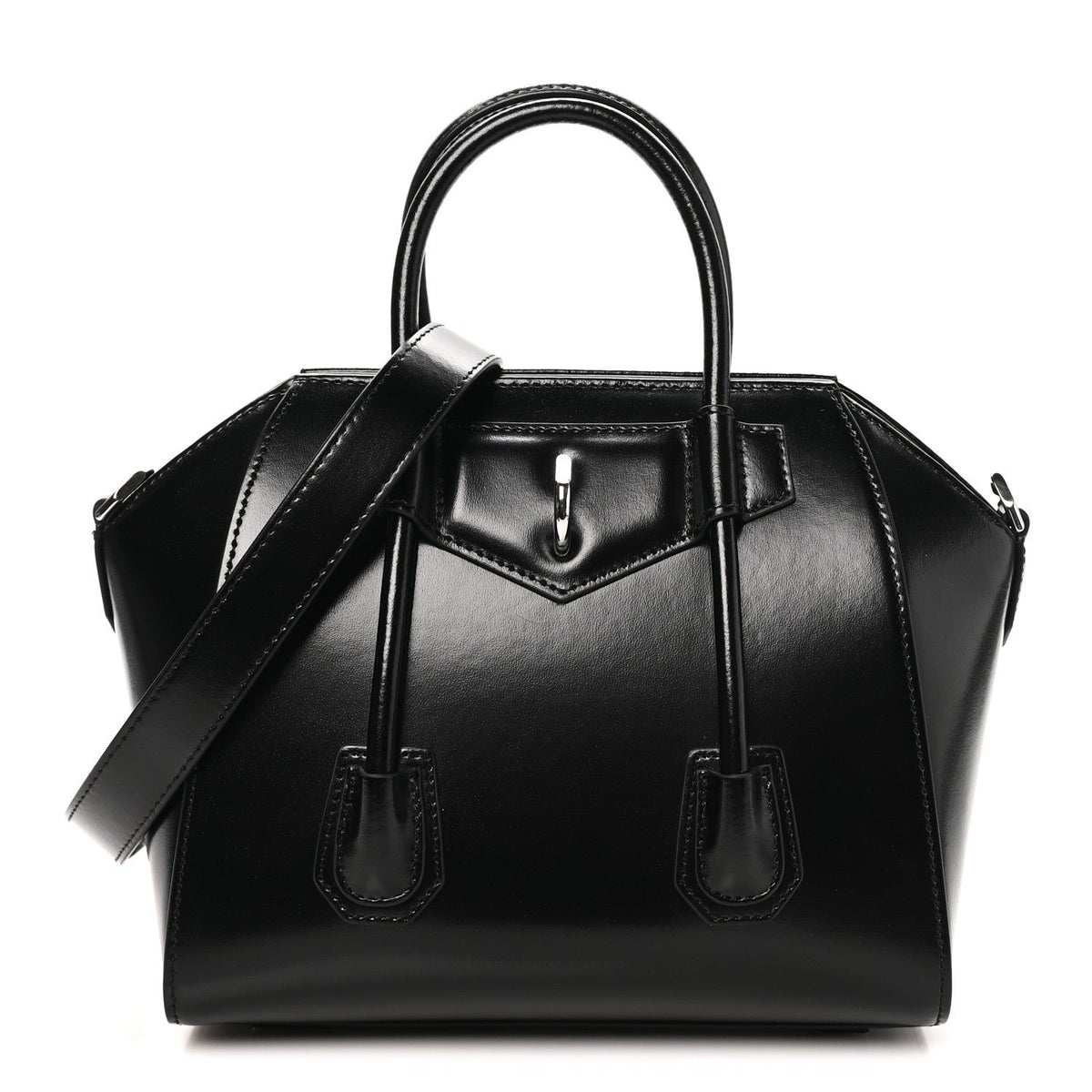 Mini Calfskin Shoulder Bag - Black