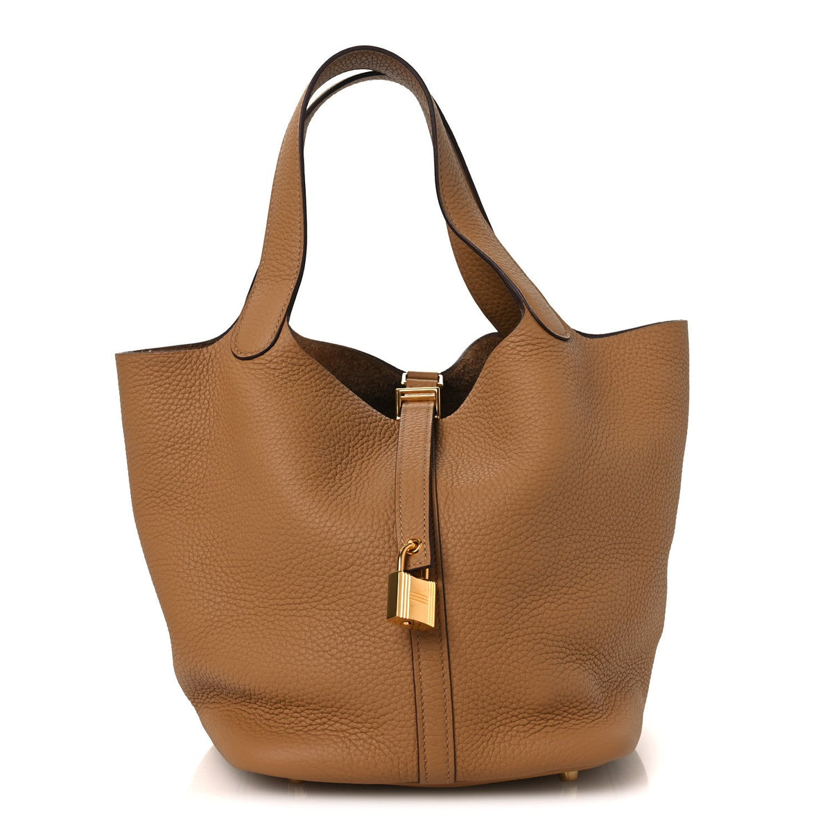 Taurillon Clemence Picotin Lock Mm Biscu Handbag