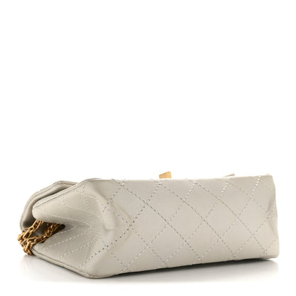 Mini Quilted Goatskin Flap Shoulder Bag