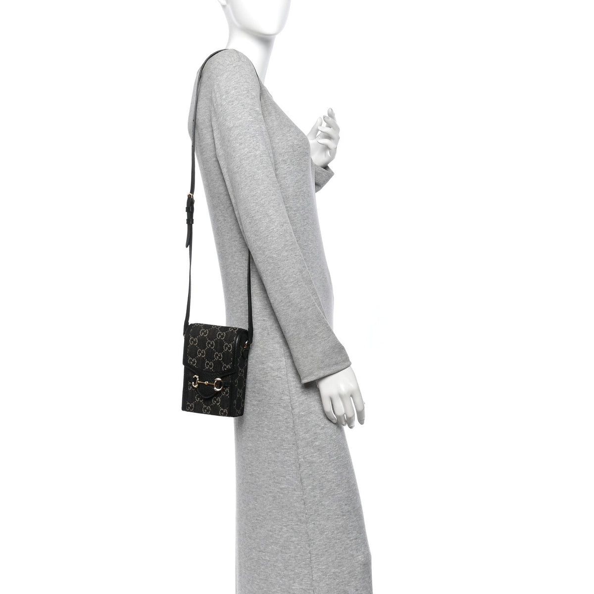 Mini Calfskin Crossbody Bag - Black