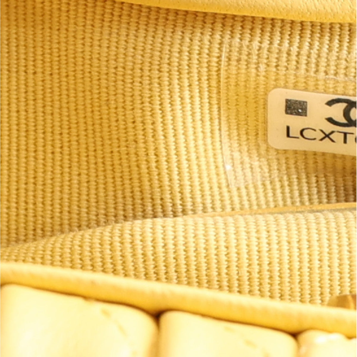 Mini Quilted Lambskin Pouch - Yellow