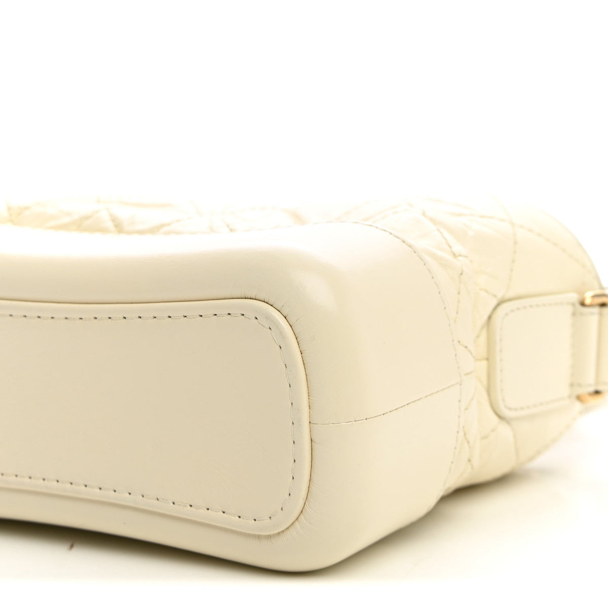 Small Quilted Calfskin Hobo Bag - White