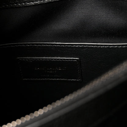 Large Sheepskin Satchel Bag - Black