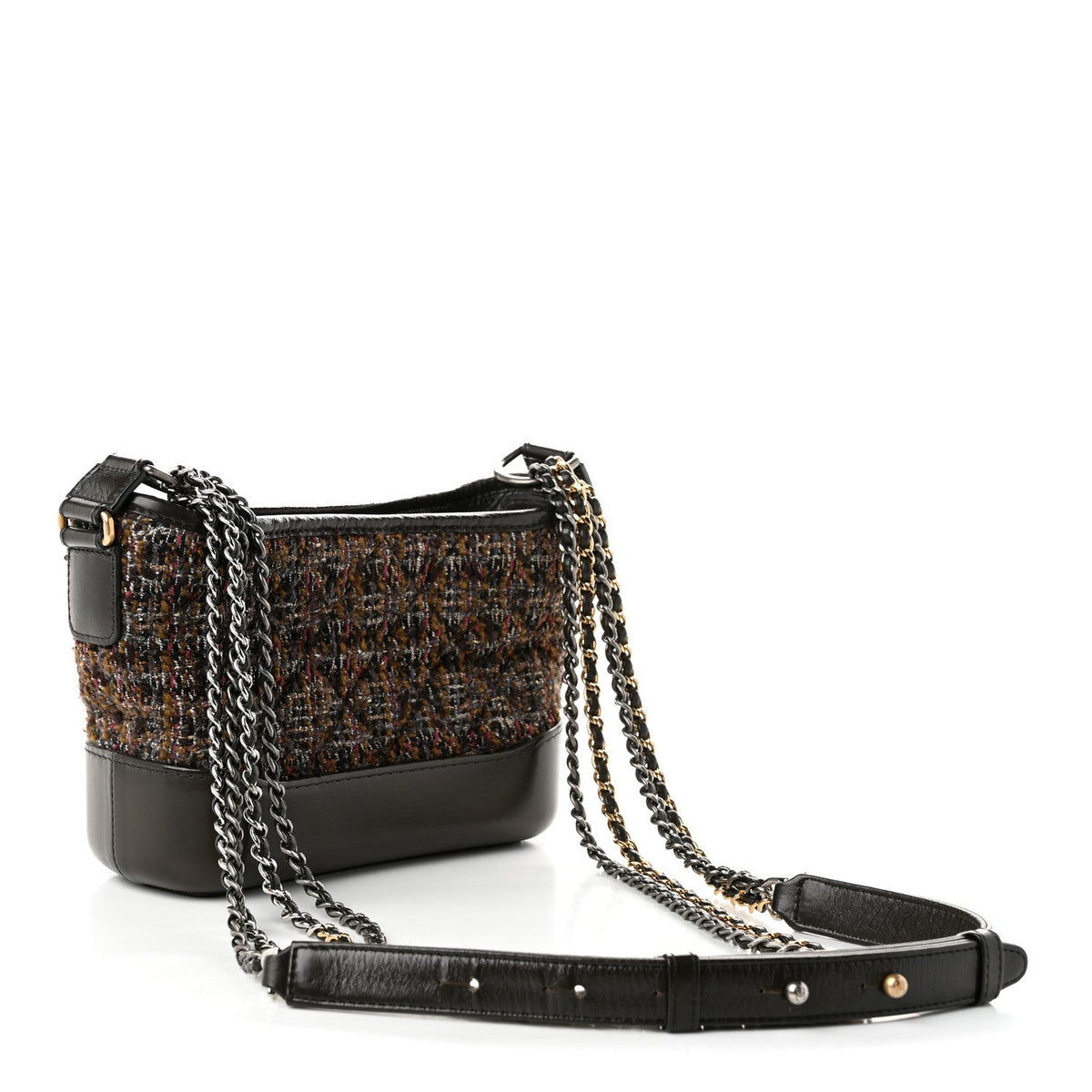 Small Quilted Calfskin Hobo Bag - Brown