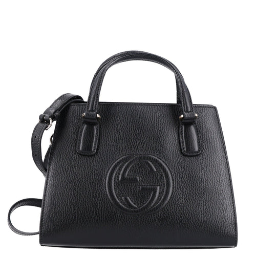 Medium Calfskin Satchel Bag - Black