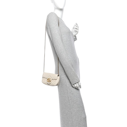 Mini Calfskin Shoulder Bag - White