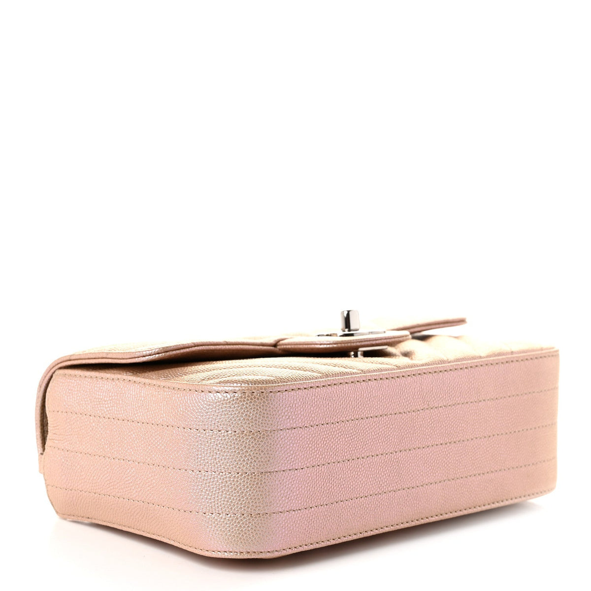 Mini Quilted Caviar Flap Shoulder Bag - Tan