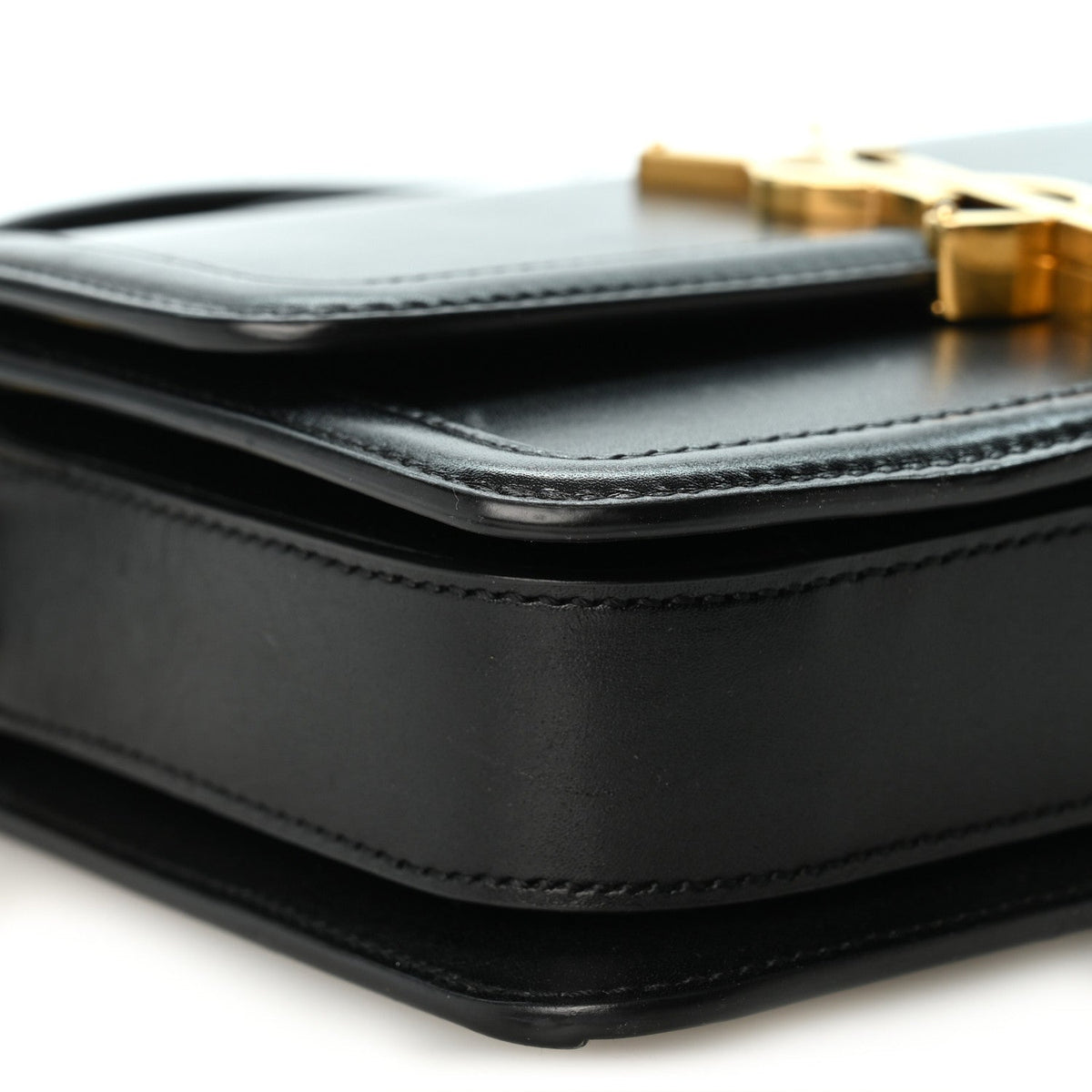 Small Calfskin Satchel Bag - Black
