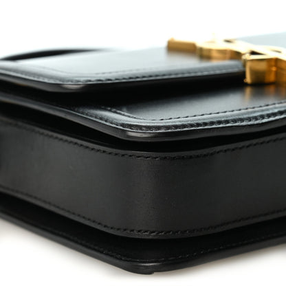 Small Calfskin Satchel Bag - Black