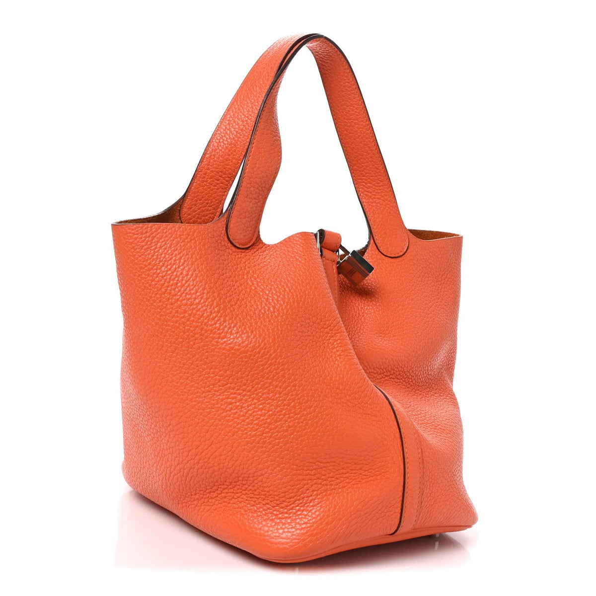 Taurillon Clemence Picotin Lock Mm Orang Handbag
