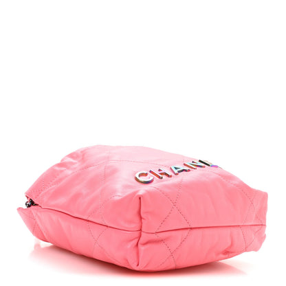 Mini Quilted Calfskin Handbag - Pink