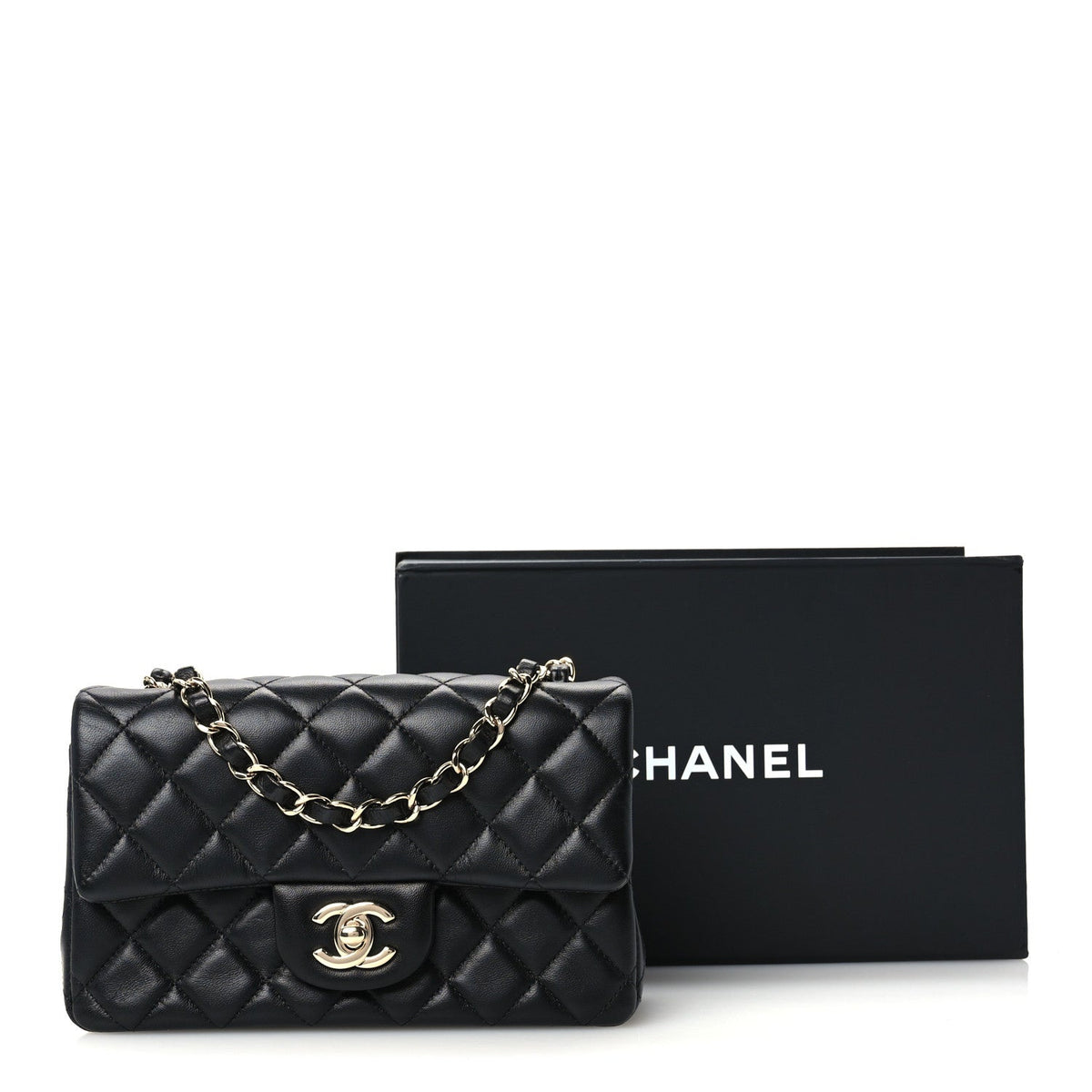 Mini Quilted Lambskin Flap Shoulder Bag - Tan