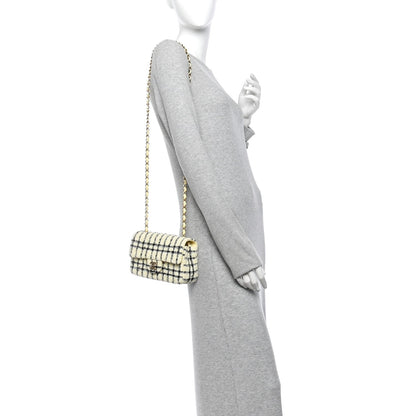 Mini Quilted Flap Shoulder Bag - Tan
