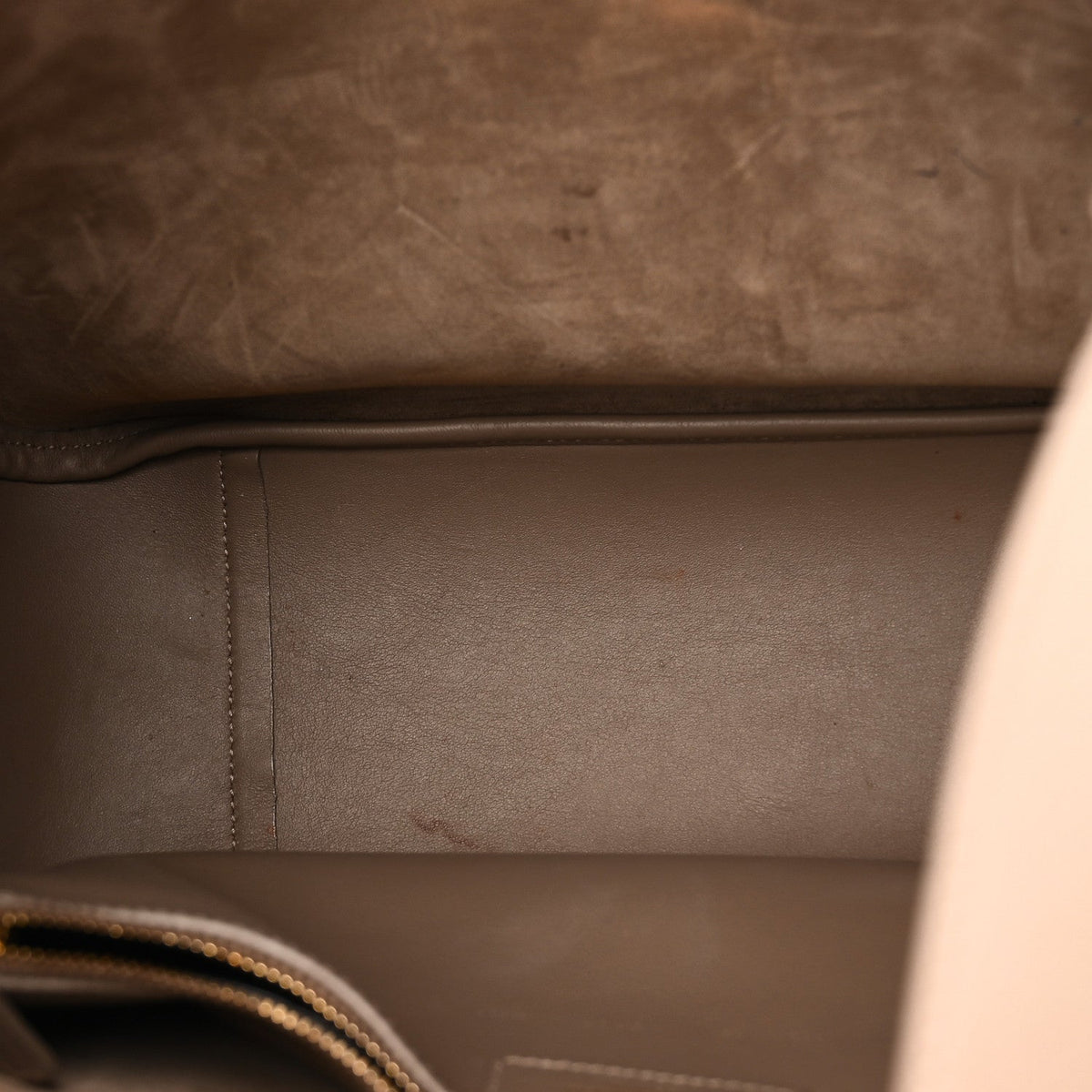 Large Calfskin Hobo Bag - Grey