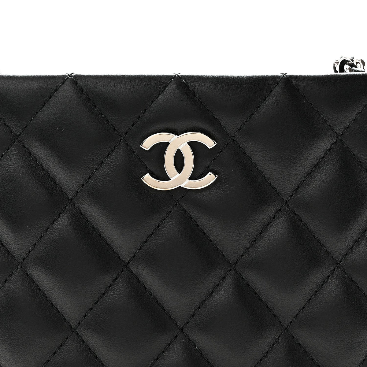 Quilted Lambskin Crossbody Bag - Black