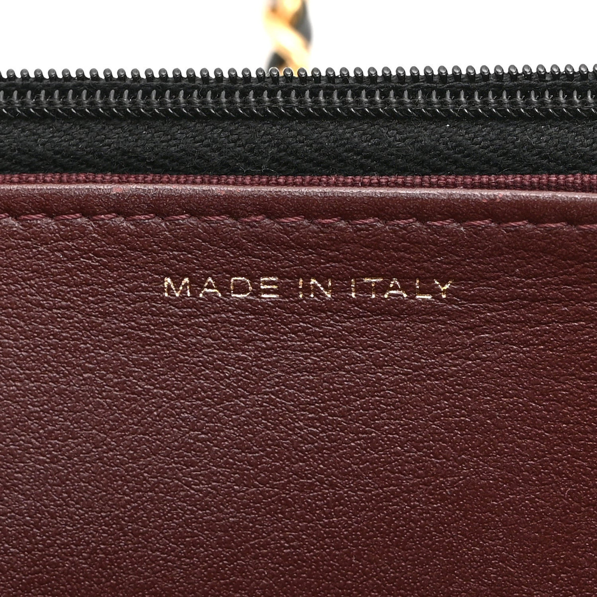 Quilted Caviar Wallet Bag - Black