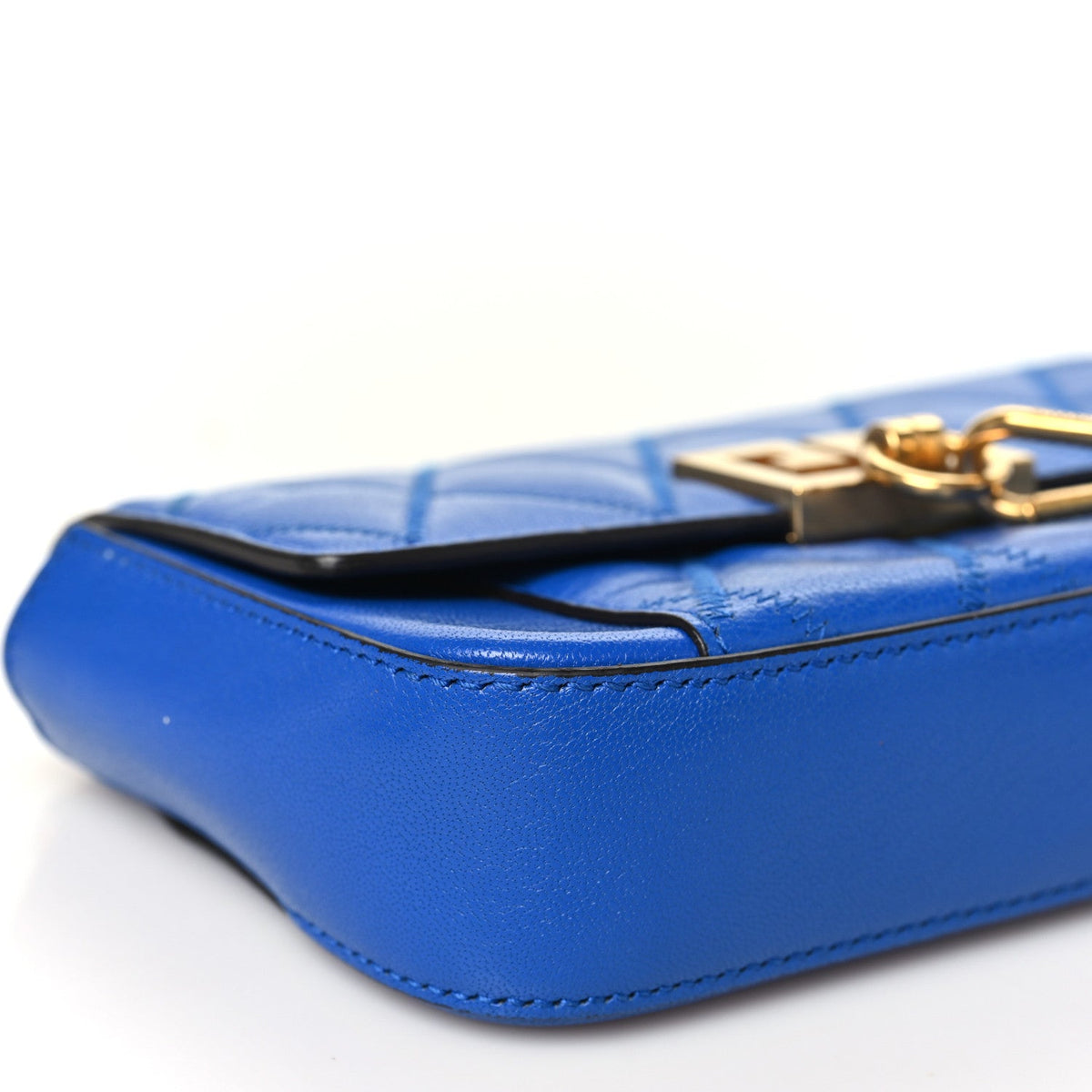 Mini Quilted Goatskin Handbag - Blue