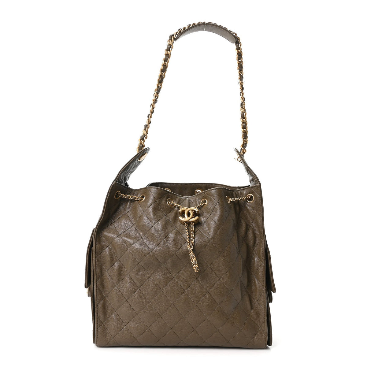 Medium Quilted Caviar Handbag