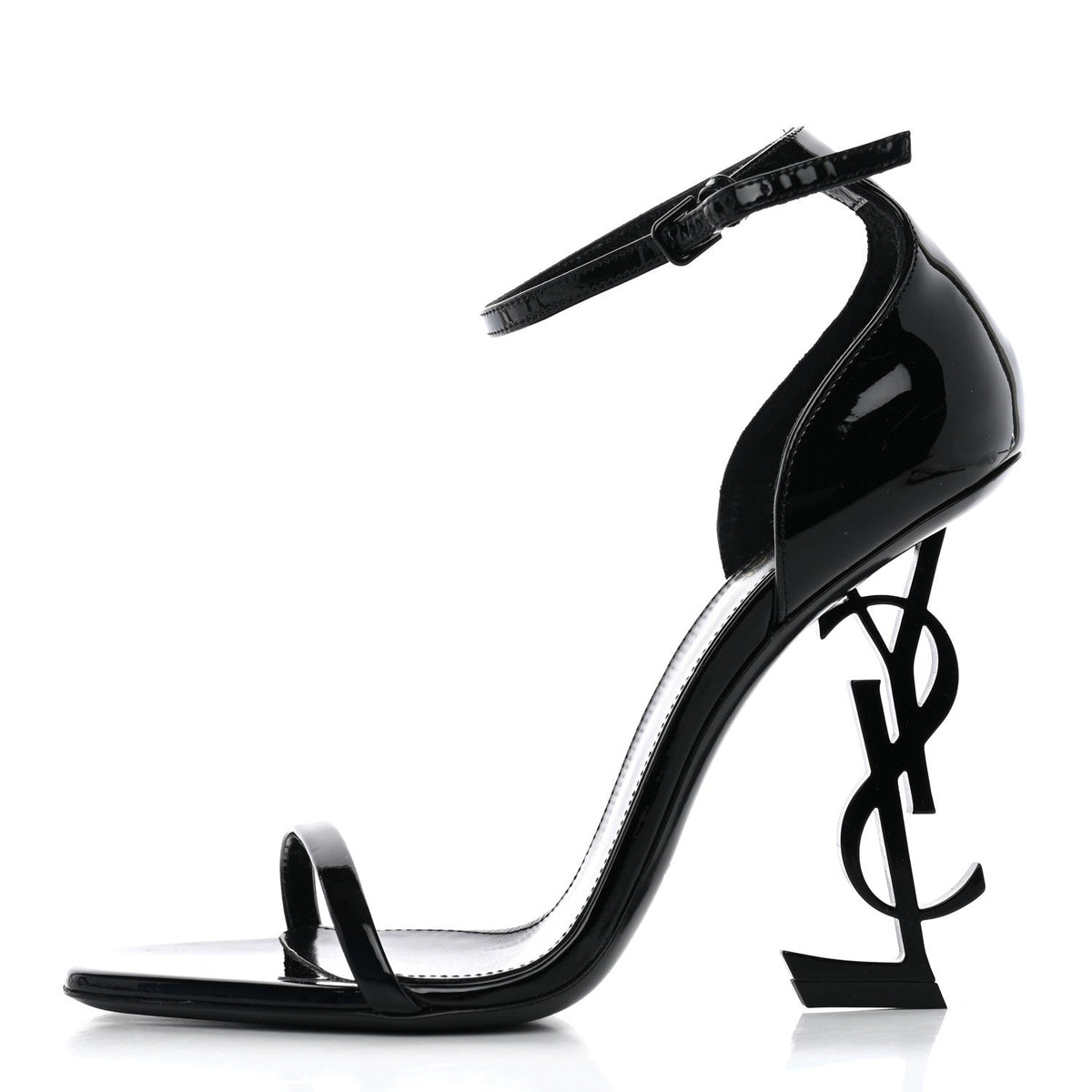 Patent Calfskin Opyum Sandals Black