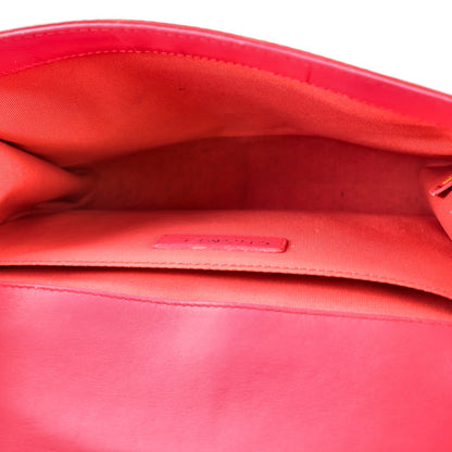 Medium Quilted Calfskin Flap Shoulder Bag - Pink