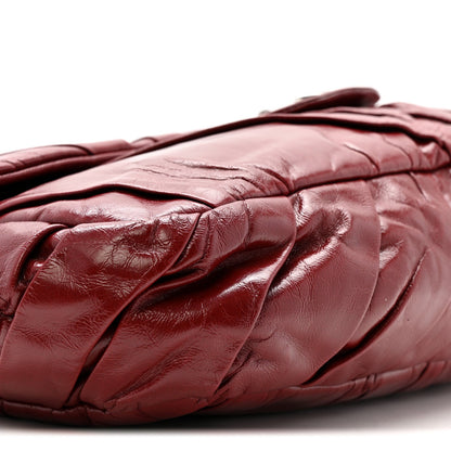 Maxi Calfskin Flap Shoulder Bag - Red