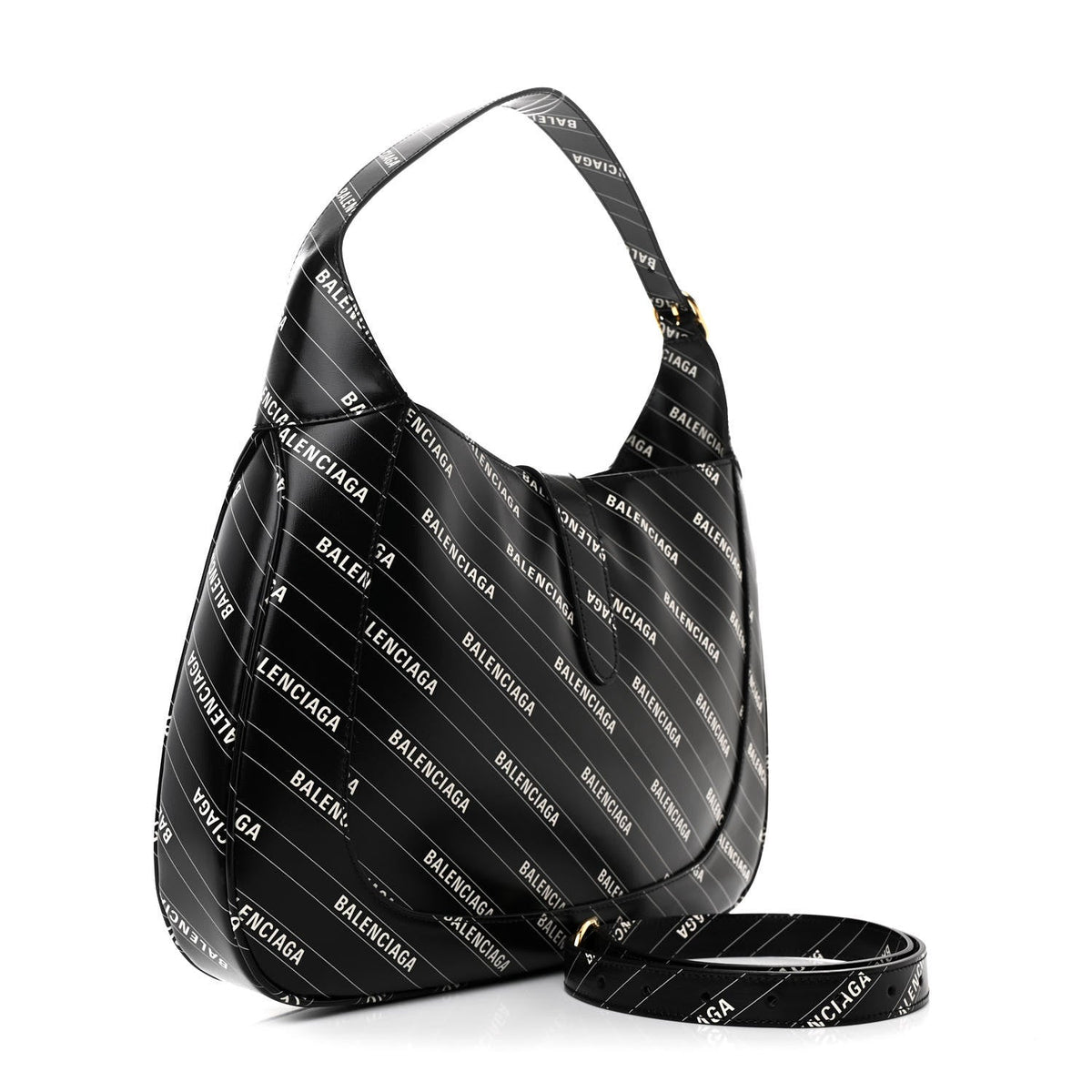 Medium Calfskin Hobo Bag - Black