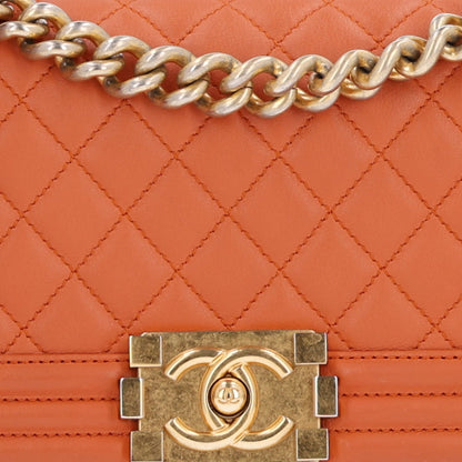 Small Quilted Calfskin Flap Shoulder Bag