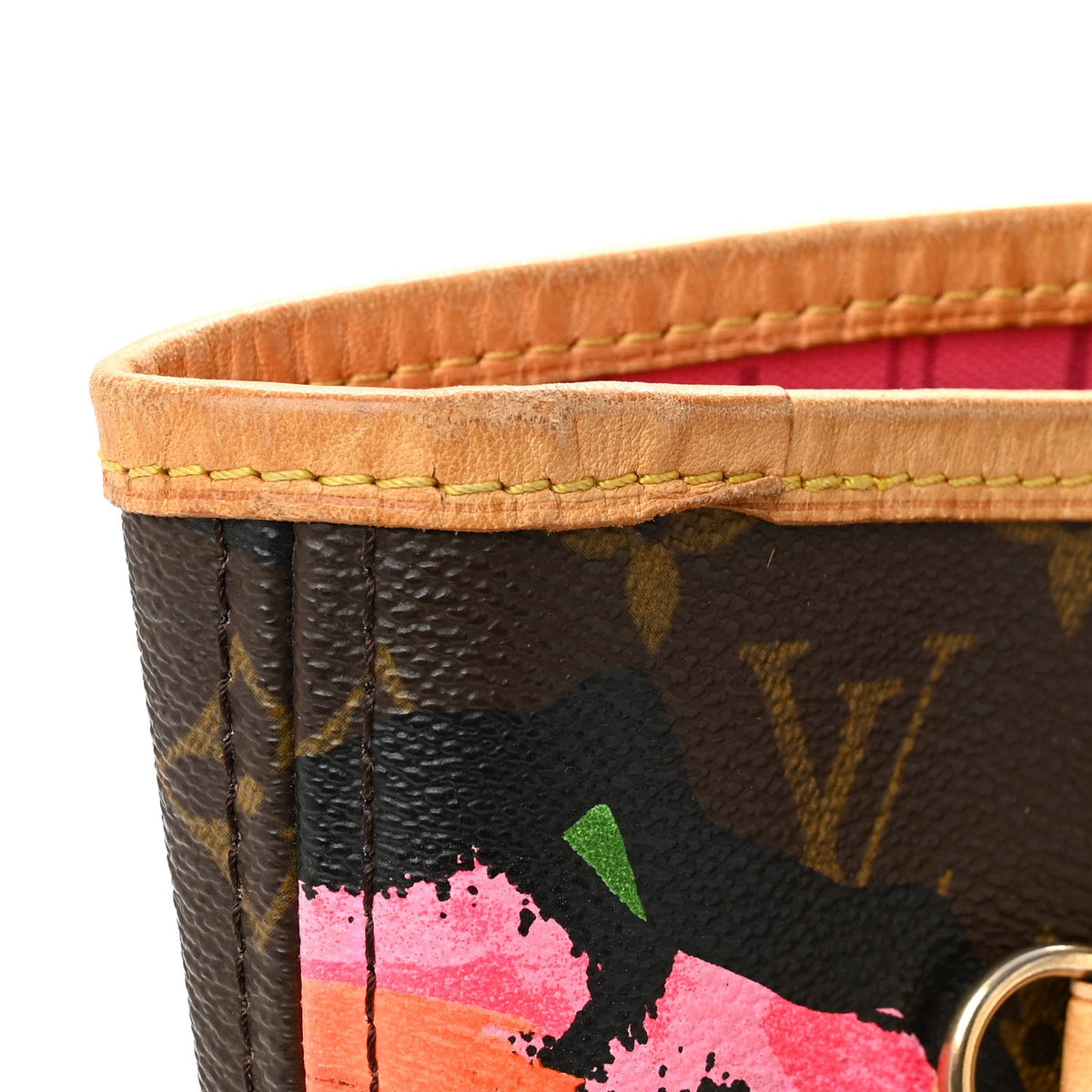 Monogram Roses Neverfull Mm Handbag