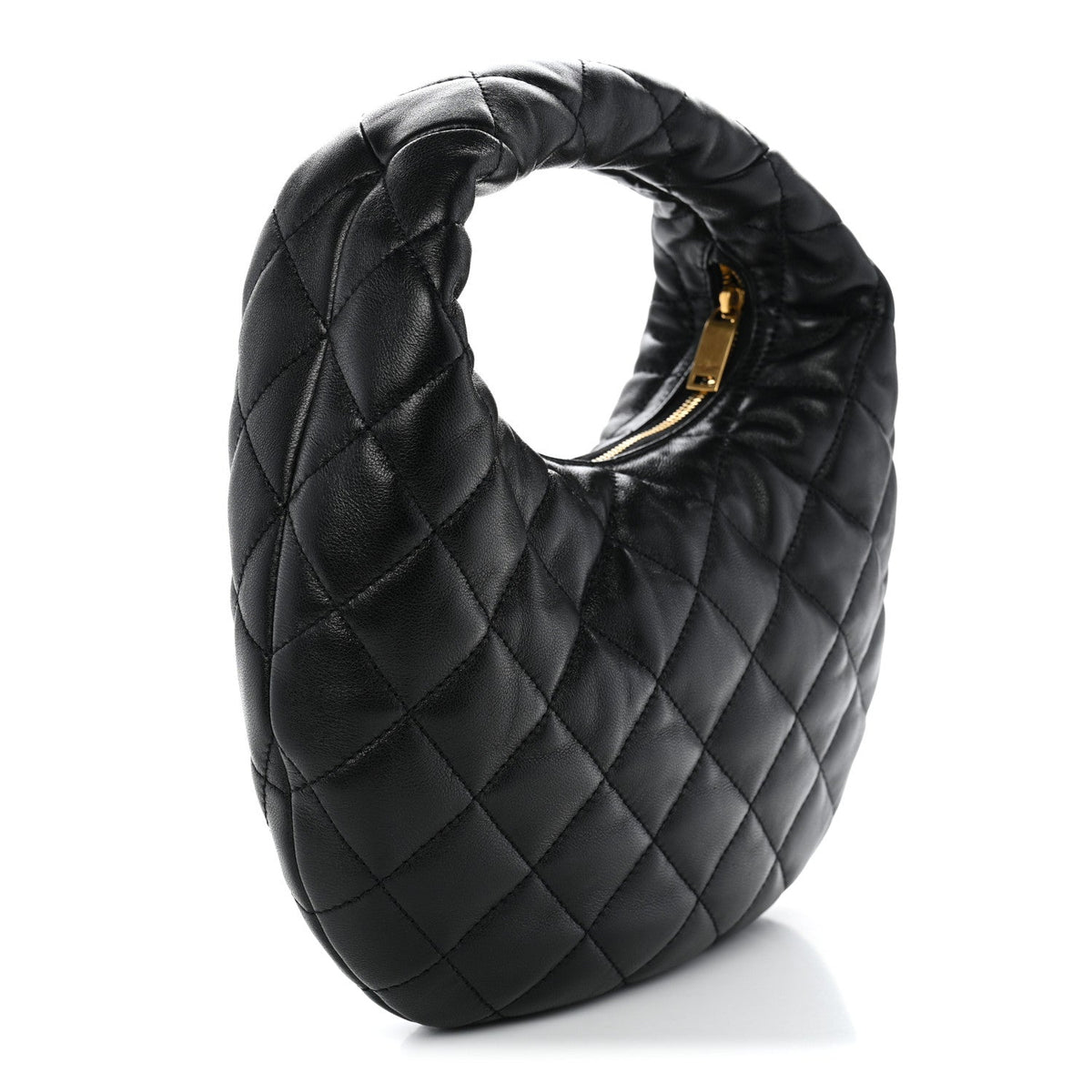 Quilted Lambskin Handbag - Black