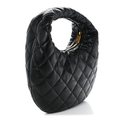 Quilted Lambskin Handbag - Black