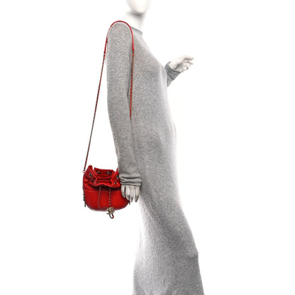Calfskin Bucket Bag - Red