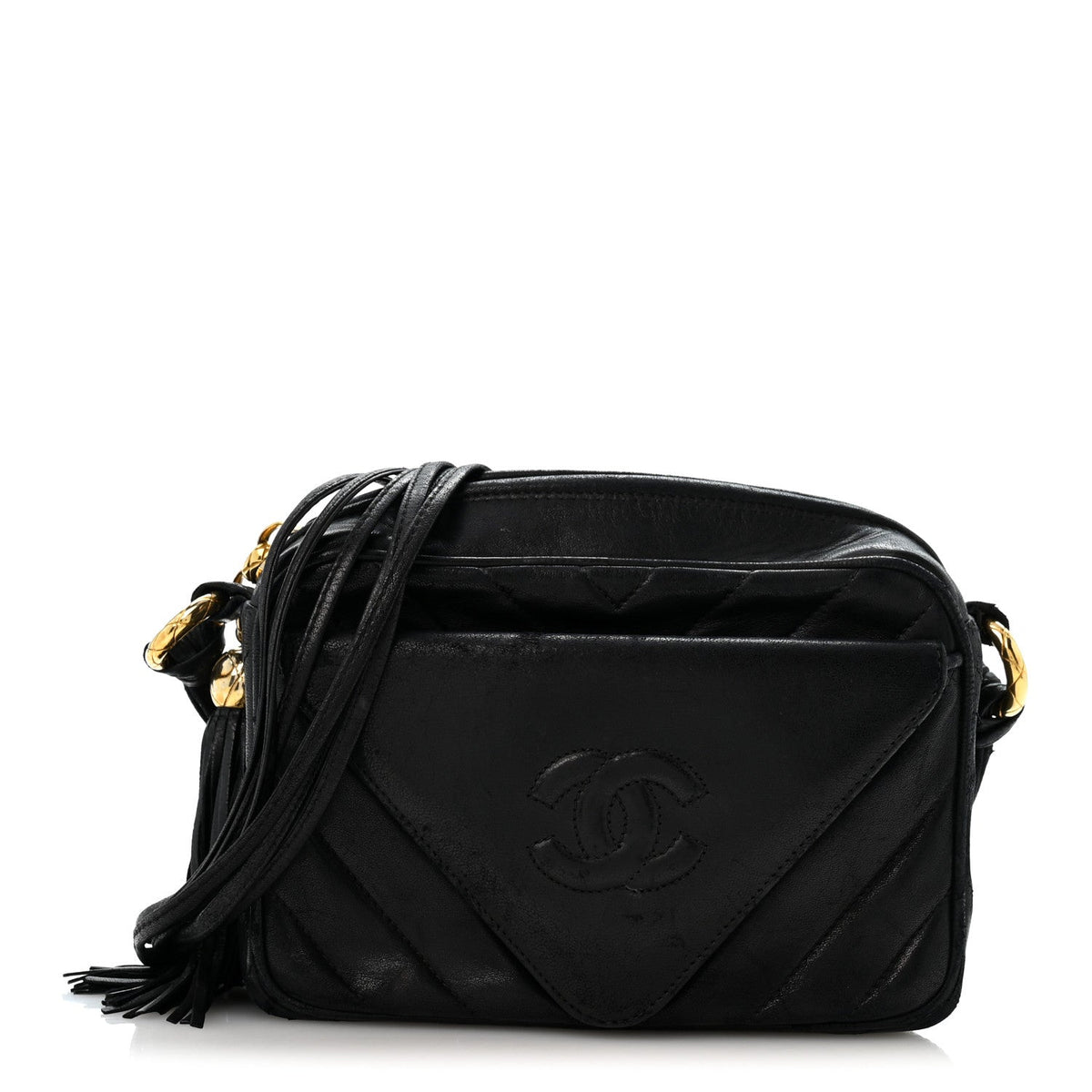 Quilted Lambskin Handbag - Black