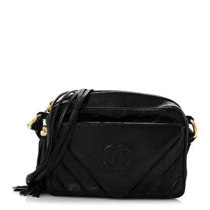 Quilted Lambskin Handbag - Black