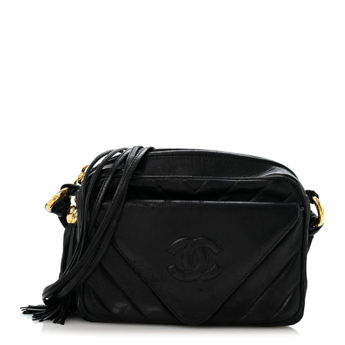Quilted Lambskin Handbag - Black