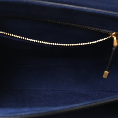 Calfskin Flap Shoulder Bag - Blue
