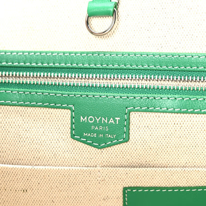 Calfskin Canvas Tote Bag - Green