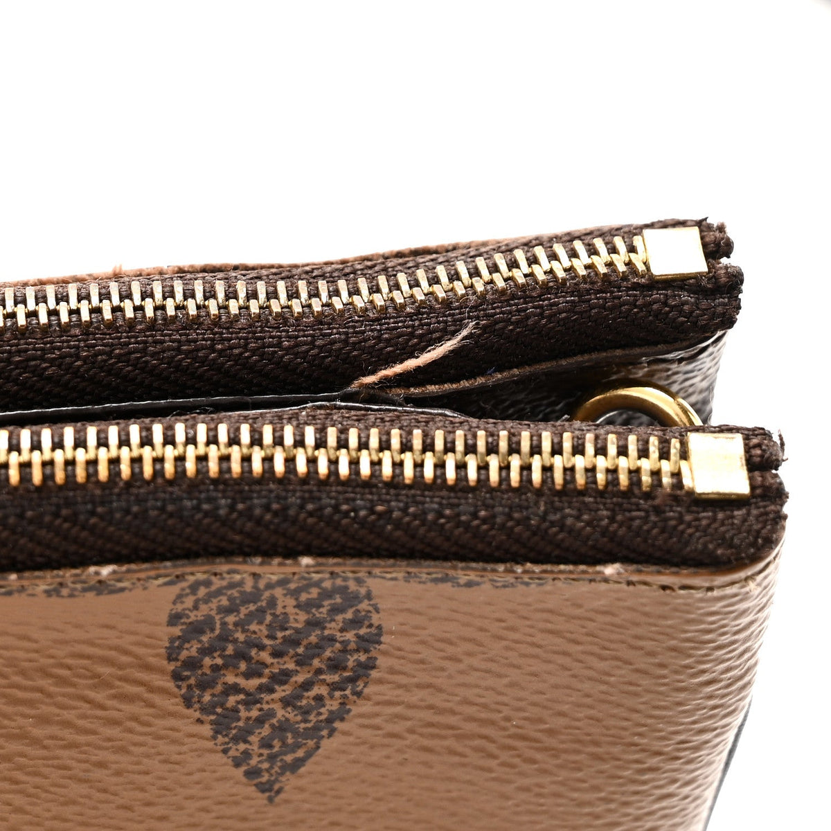 Reverse Monogram Giant Double Zip Pochet Handbag