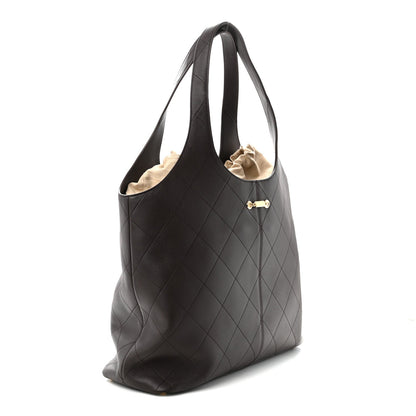 Maxi Calfskin Handbag - Brown