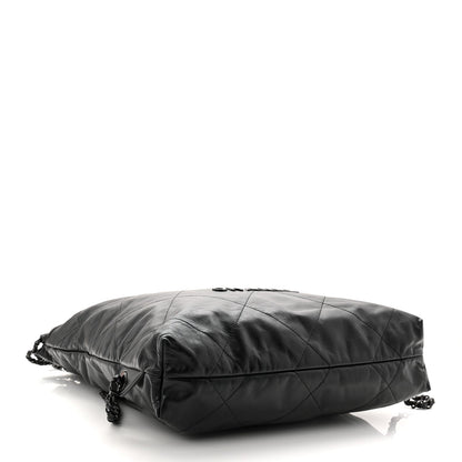 Quilted Calfskin Backpack - Black
