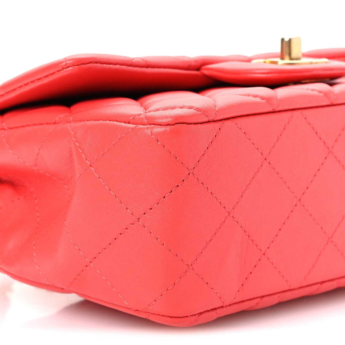 Mini Quilted Lambskin Flap Shoulder Bag - Tan