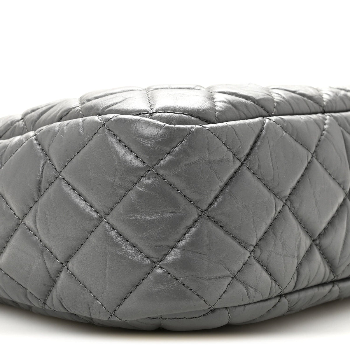Large Quilted Calfskin Handbag - Grey