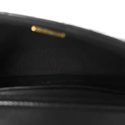 Mini Quilted Lambskin Flap Shoulder Bag - Black
