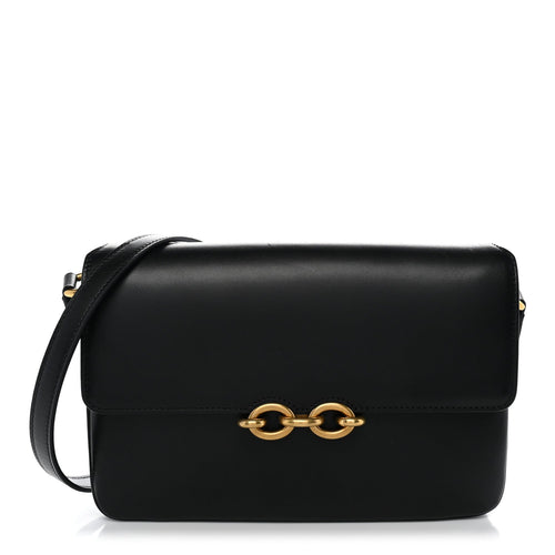 Calfskin Satchel Bag - Black