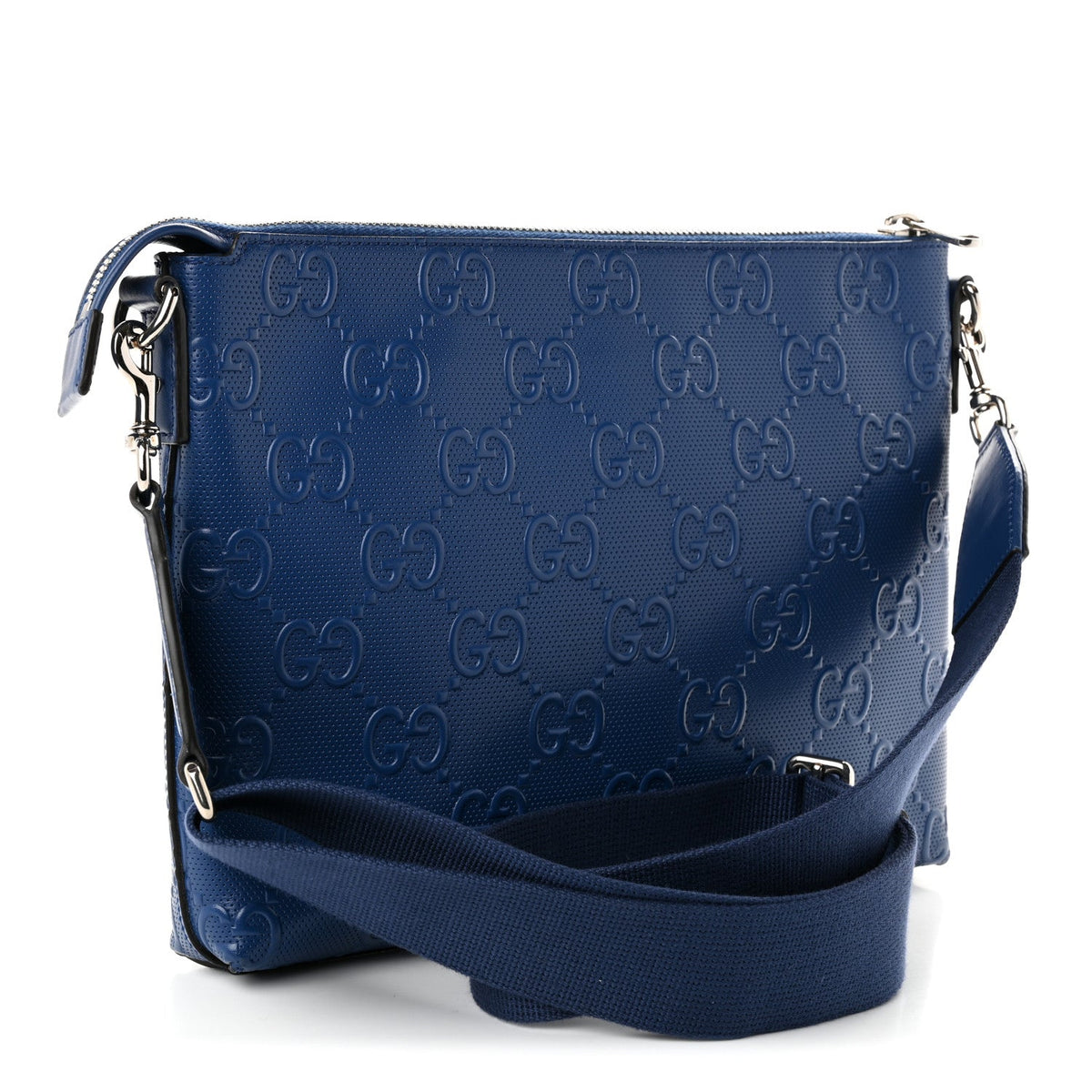 Medium Calfskin Pouch - Blue
