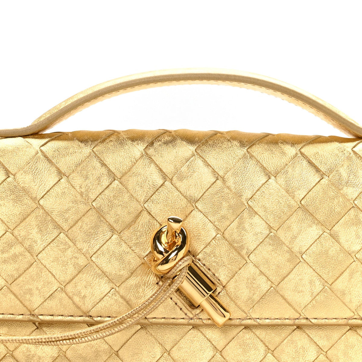 Lambskin Clutch Bag - Gold