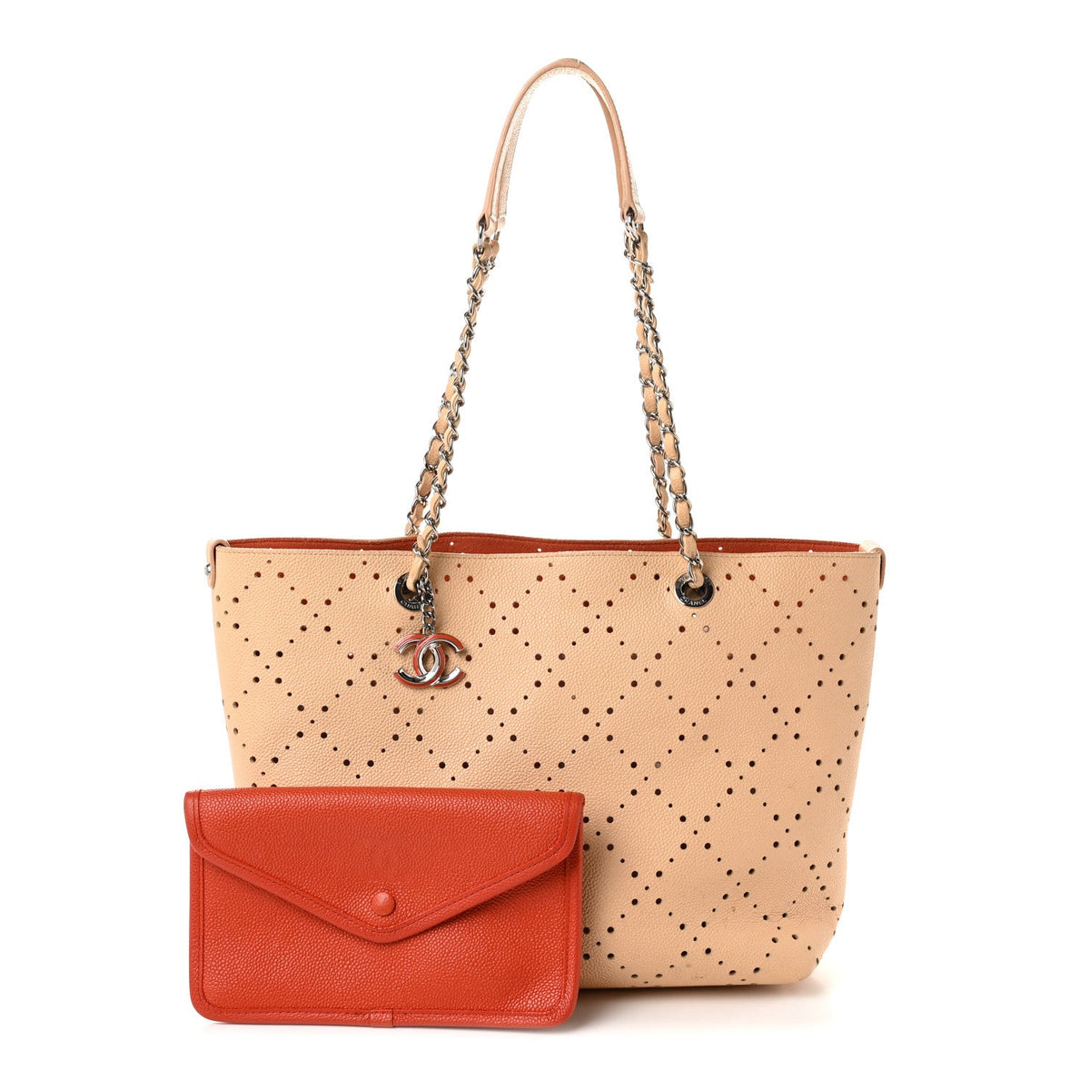 Large Calfskin Tote Bag - Beige