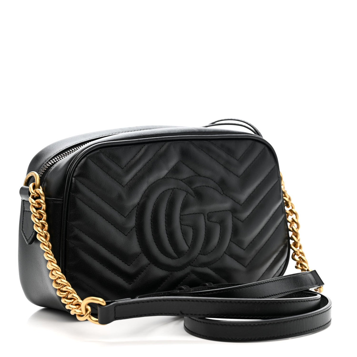 Small Calfskin Shoulder Bag - Black