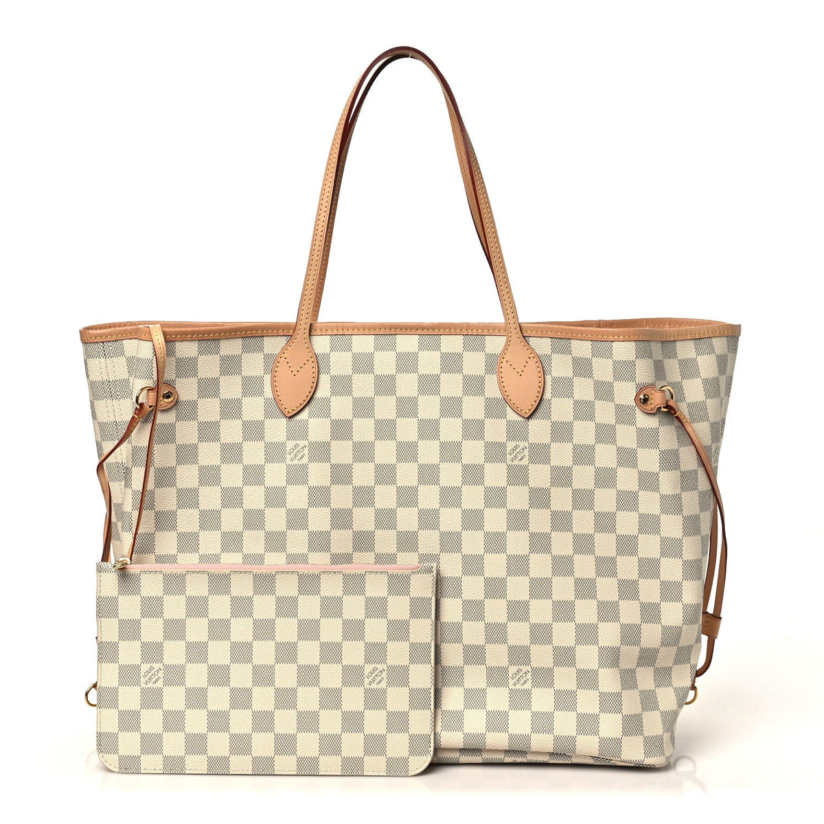 Damier Azur Neo Neverfull Gm Rose Baller Handbag