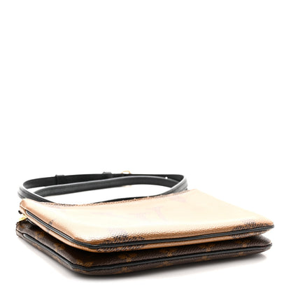 Reverse Monogram Giant Double Zip Pochet Handbag